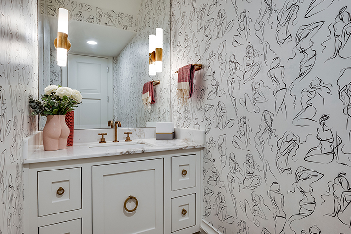 Eclectic Bathroom Wallpaper